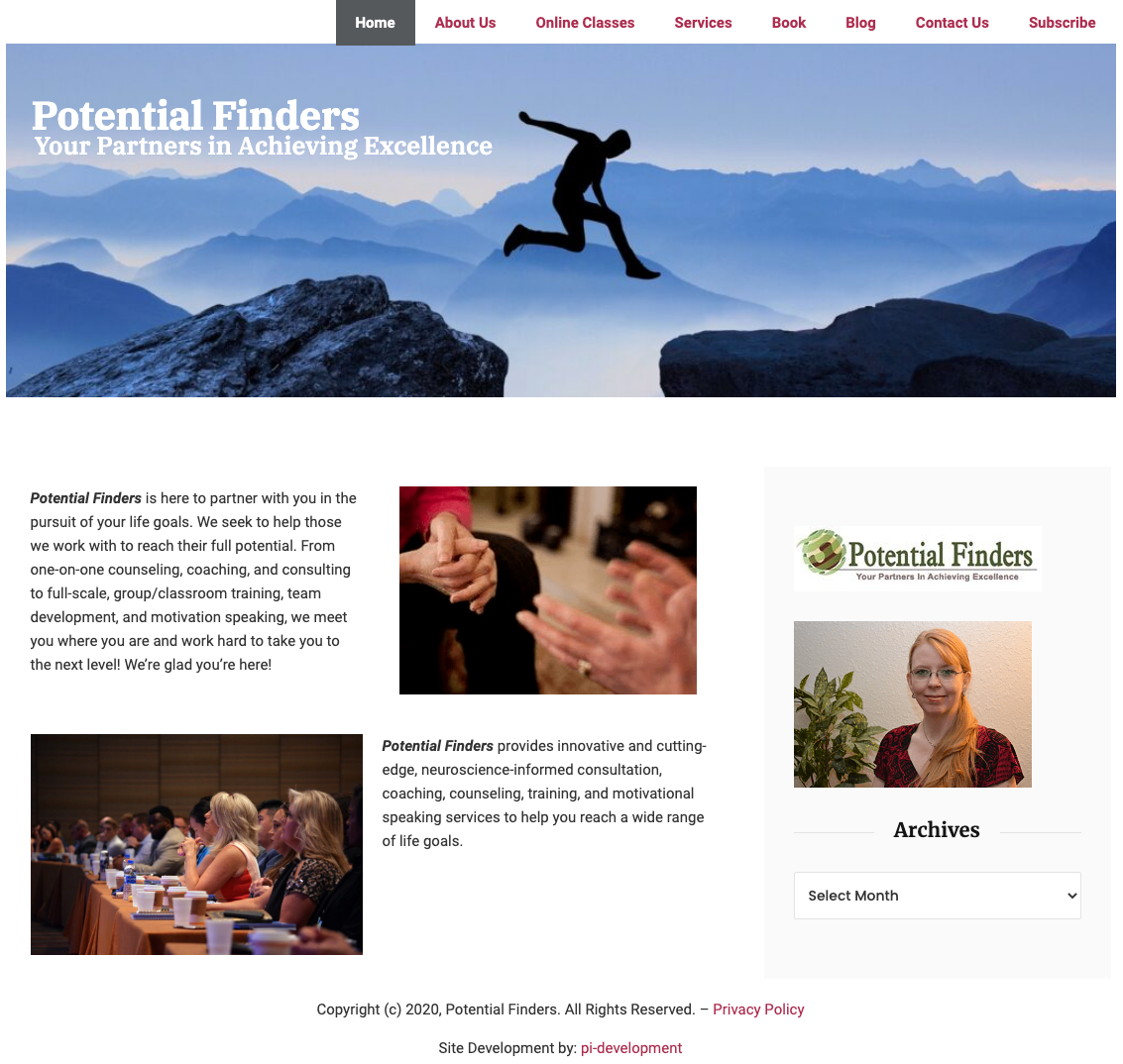 PotentialFinders.com Home Page